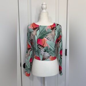 Calia by Carrie Underwood Swim Crop Women’s Rash guard  Size Medium